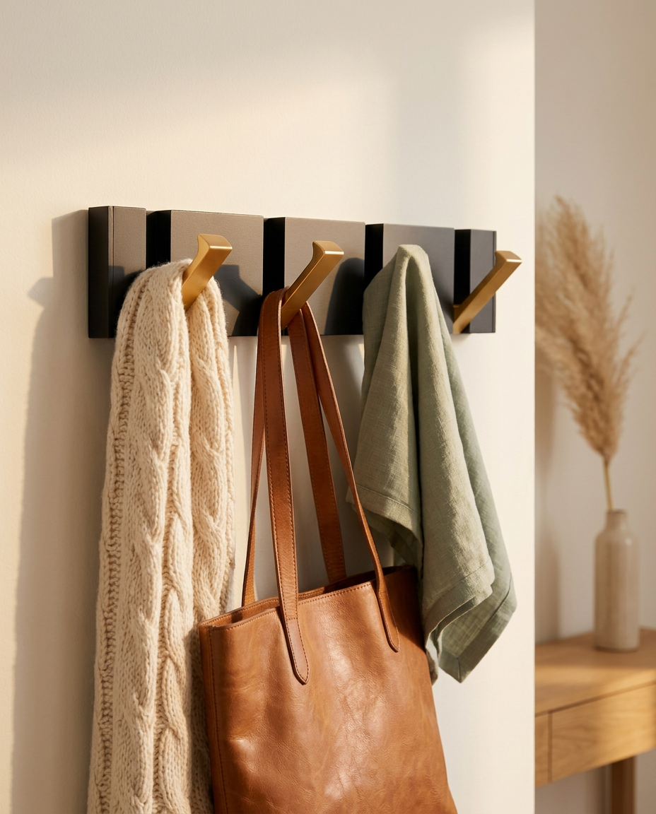 Foldbar Veggkrok | Minimalistisk Rustfri Stål Knaggerekke