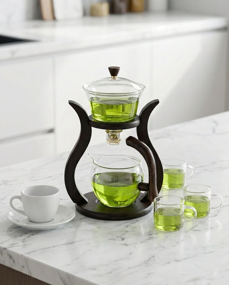 Helle-over glassepottesett | Magnetisk infuser og dryppstyring