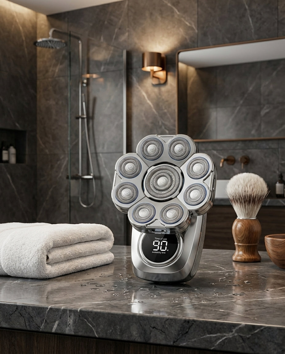 7-hodet elektrisk barbermaskin | 6-i-1 hode og ansikt pleieboks