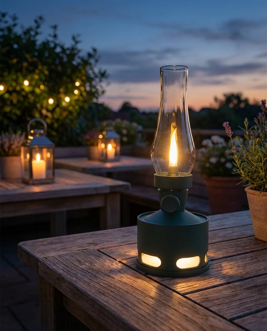Oppladbar vintage LED-lykt – WickGlow | USB-C