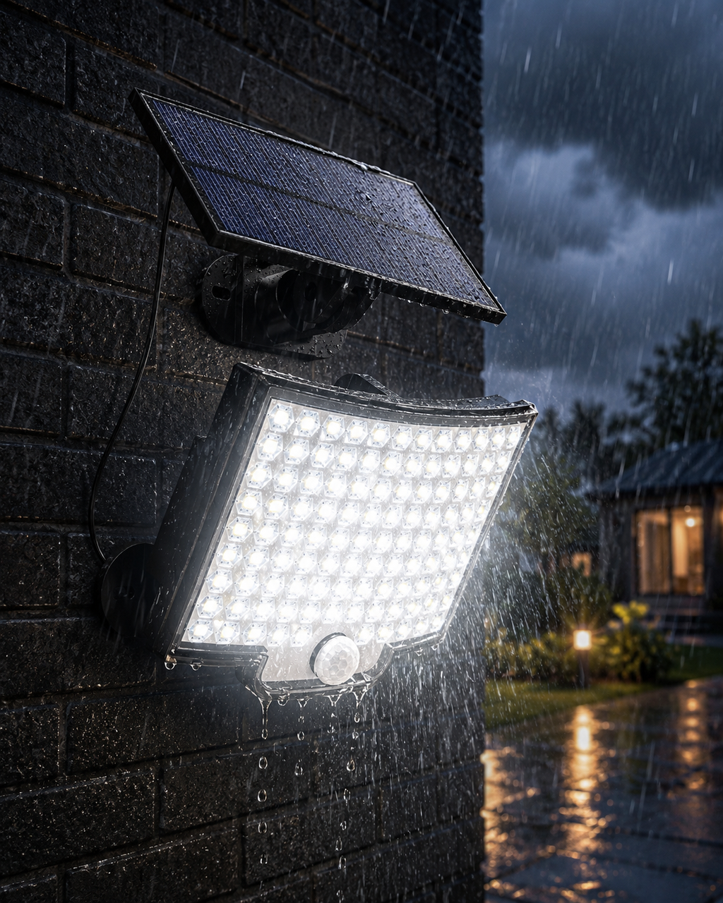 Solcelledrevet Bevegelsessensorlampe Utendørs | 106 LED