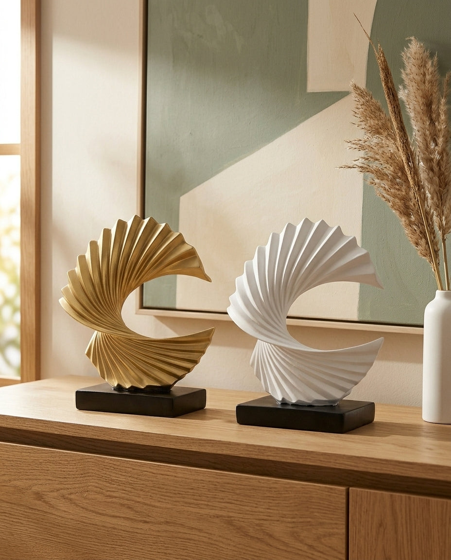 Halvmåneskulptur | Elegant dekor til hjem og kontor