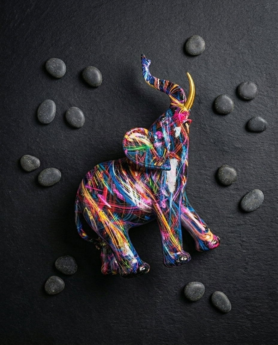 Graffiti-elefantfigur | Urban kunst til hjemmet