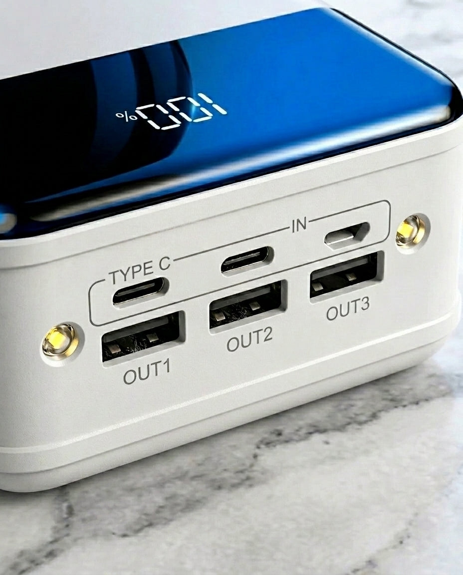 50 000 mAh powerbank | Hurtiglading – Mobil, nettbrett & laptop