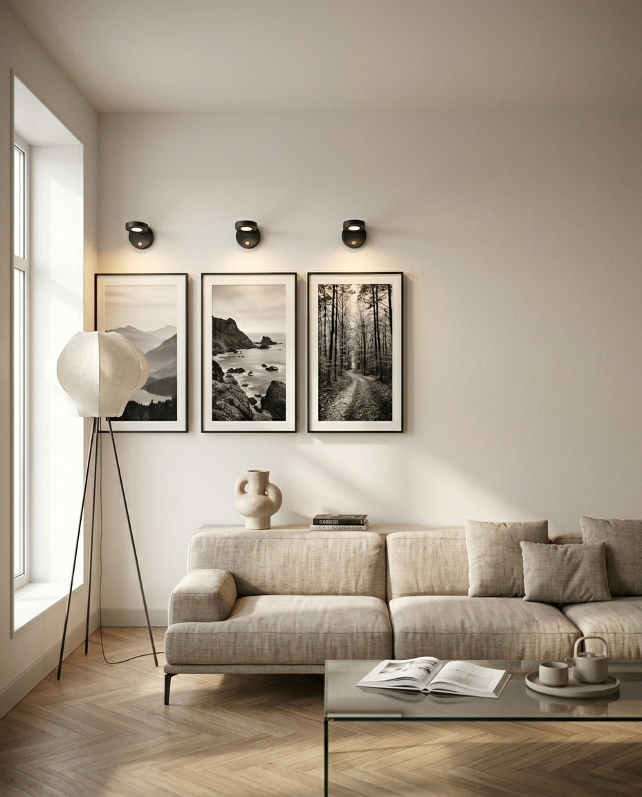 Trådløs LED-spotlight med bevegelsessensor | LumaSwivel 360