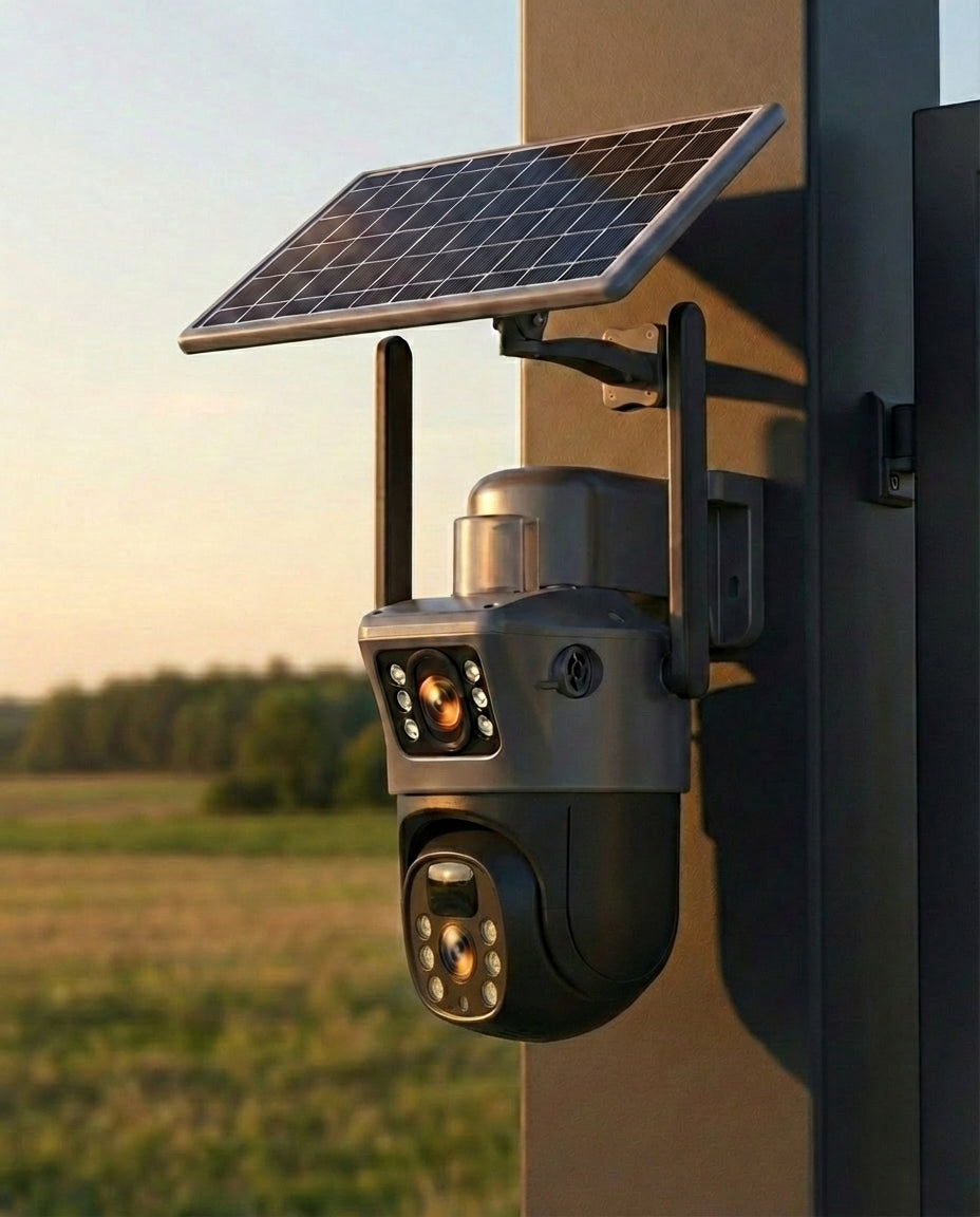 Tradlos 4K Sikkerhetskamera med Solpanel | SolarVision Pro