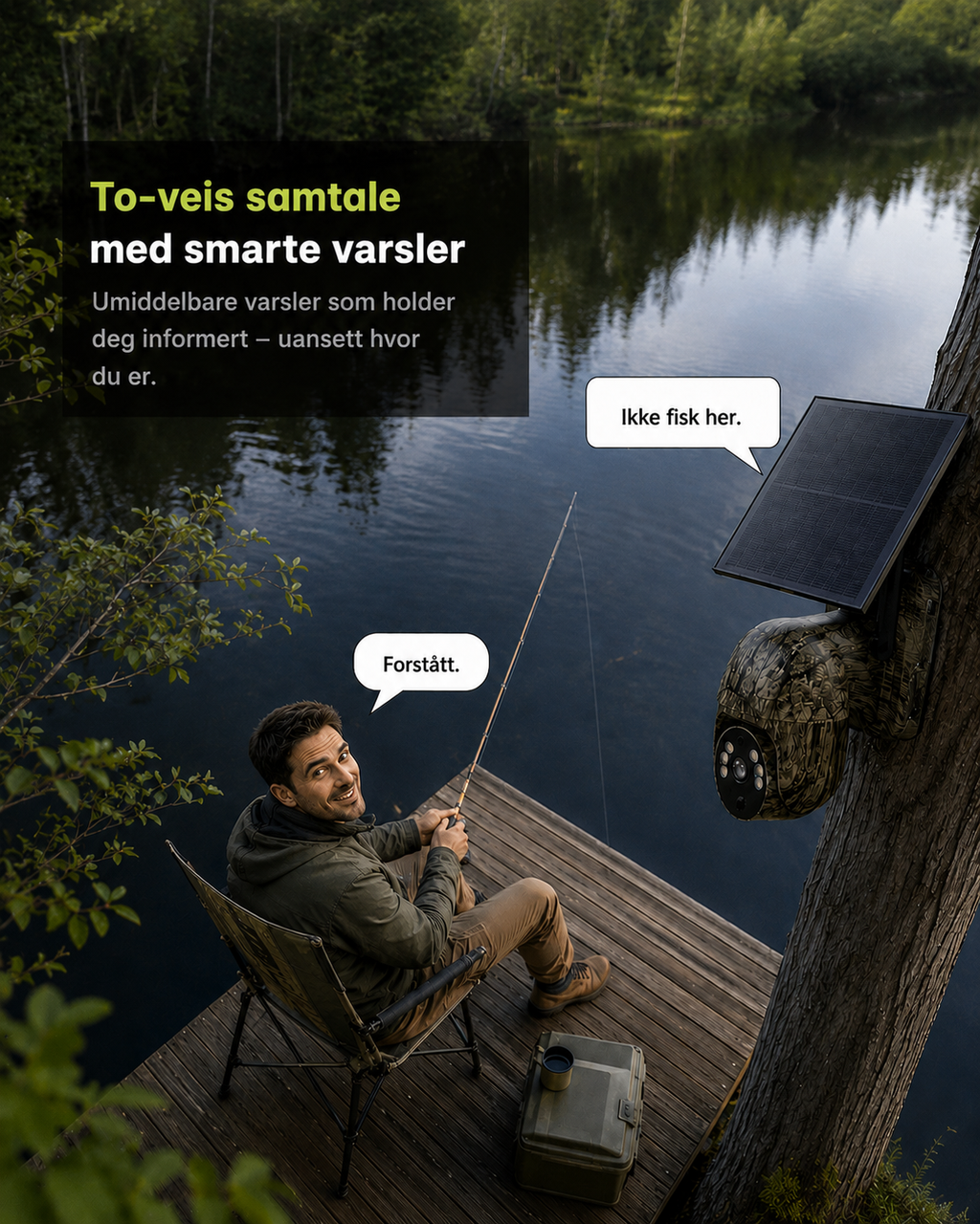 SolarWatch 360 Camo - Soldrevet trådløst overvåkningskamera