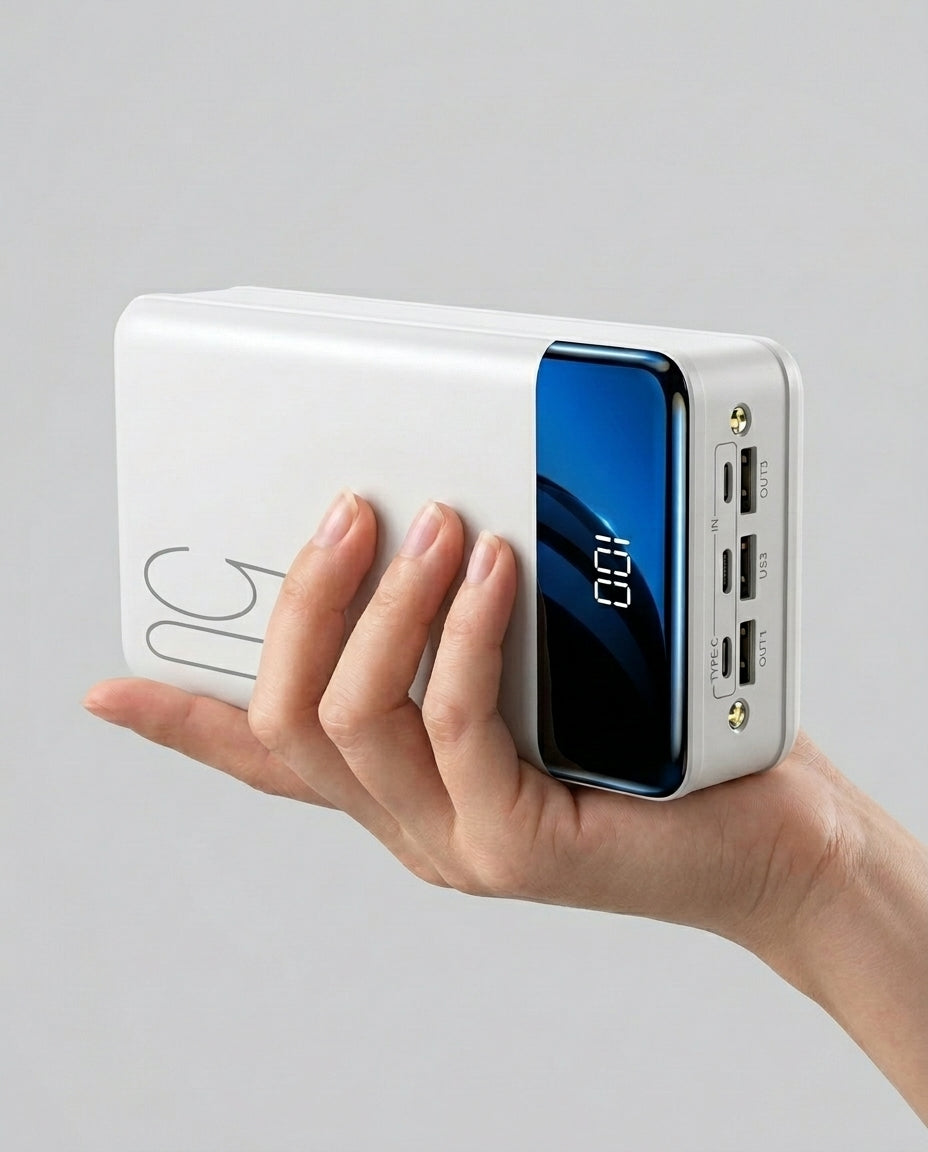 50 000 mAh powerbank | Hurtiglading – Mobil, nettbrett & laptop
