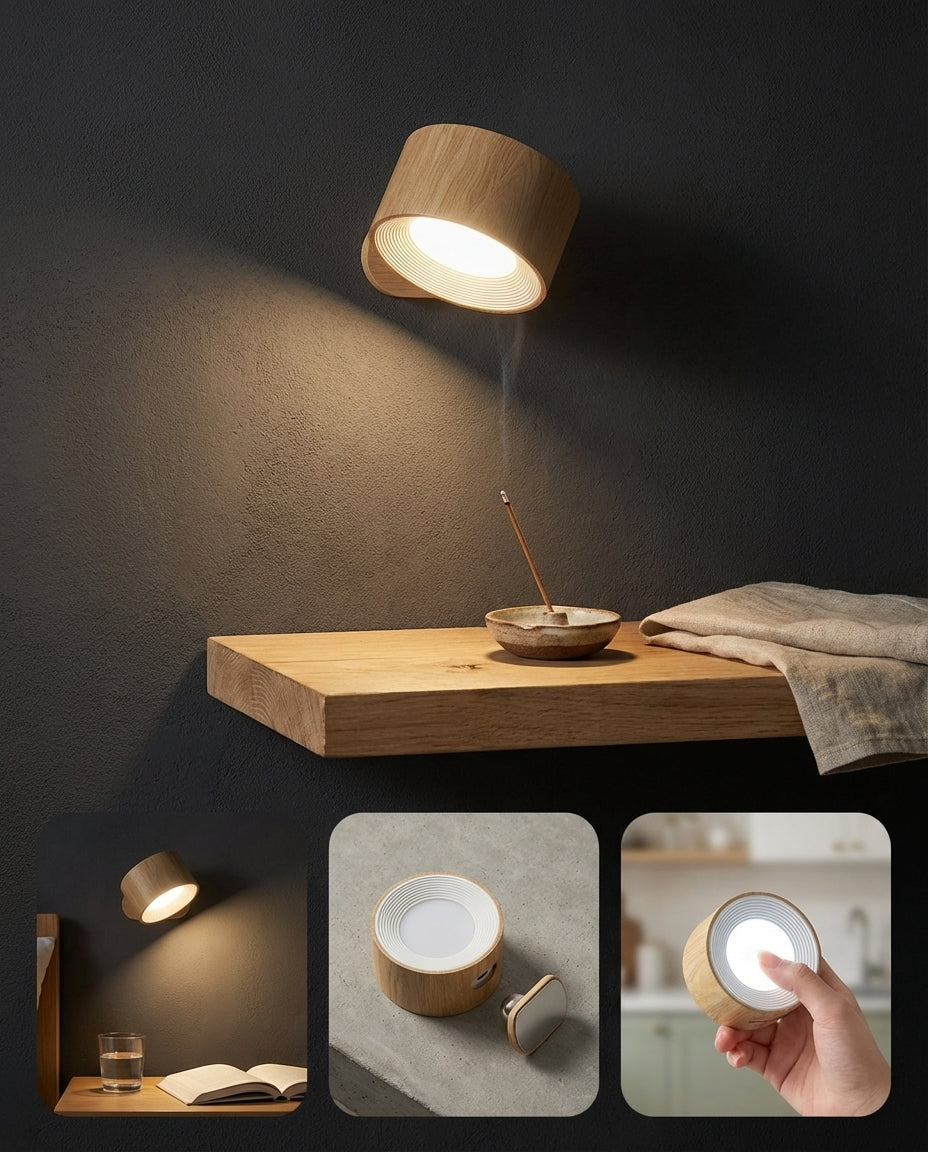Trådløs oppladbar vegglampe | 360° Dempbar spotlight