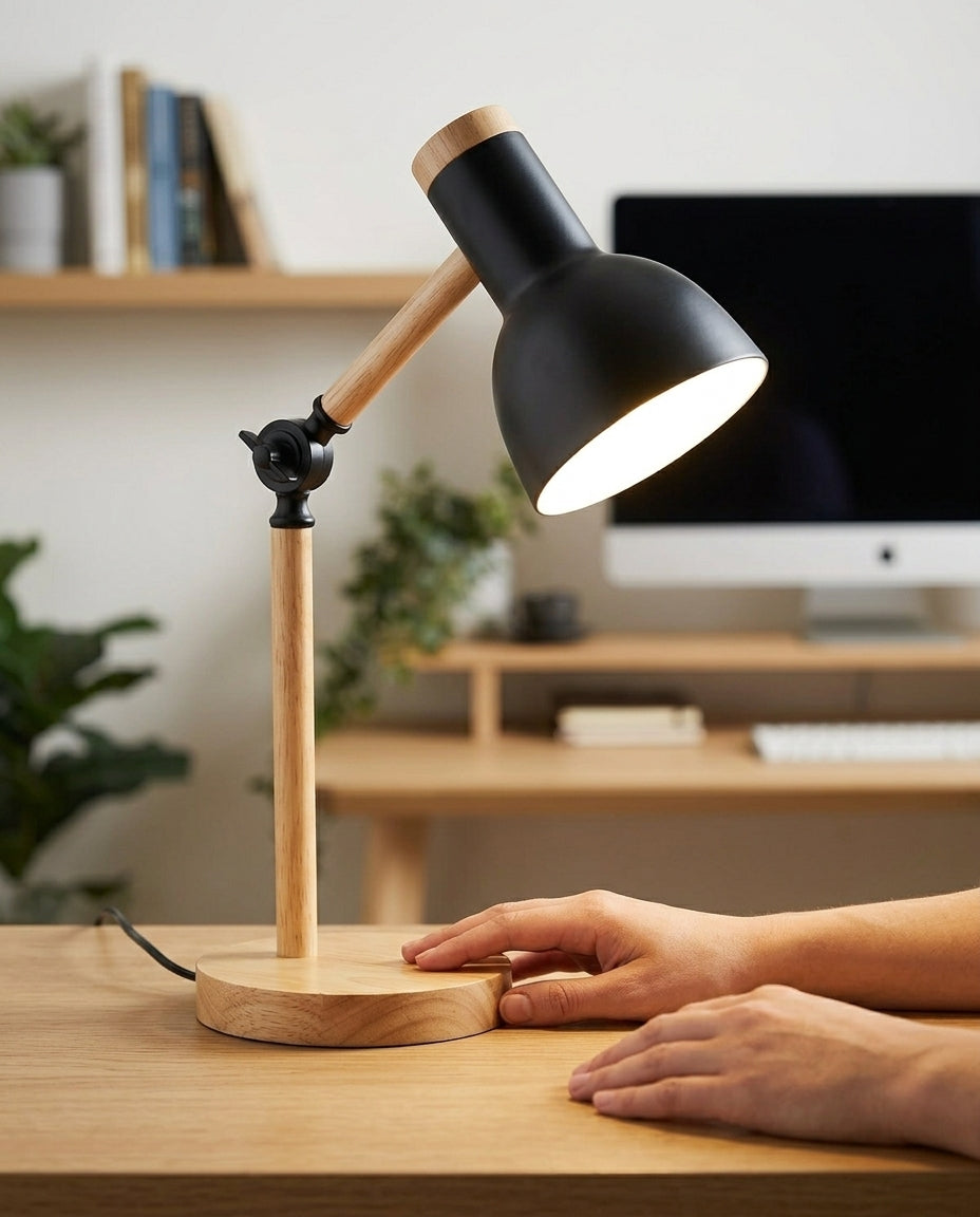 Nordisk LED-skrivebordslampe – Justerbar arm & berøringsdimmer