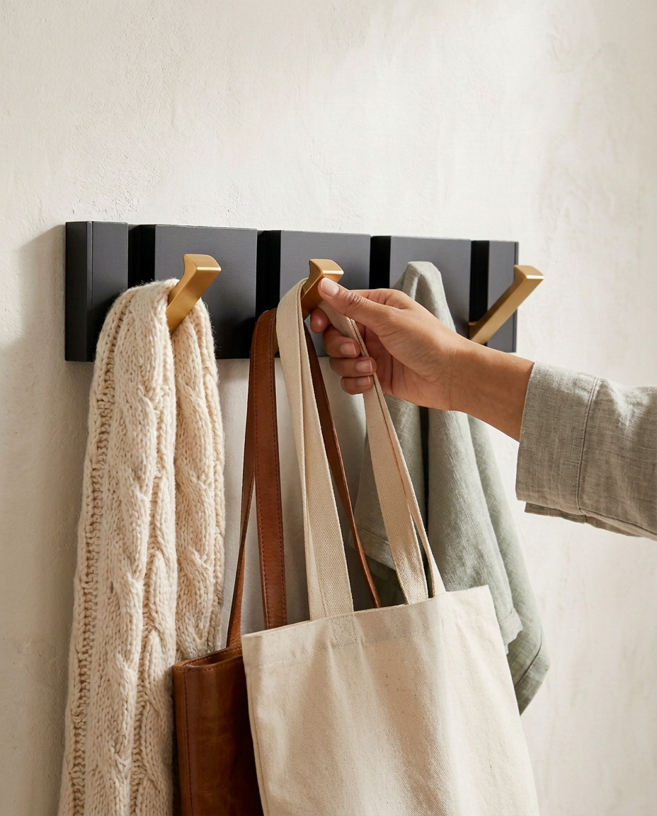 Foldbar Veggkrok | Minimalistisk Rustfri Stål Knaggerekke