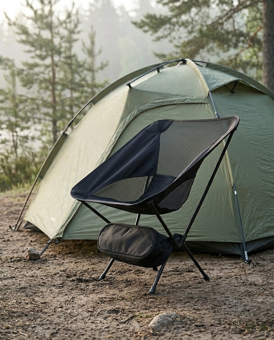 Sammenleggbar campingstol | Lett ryggsekk-stol til strand