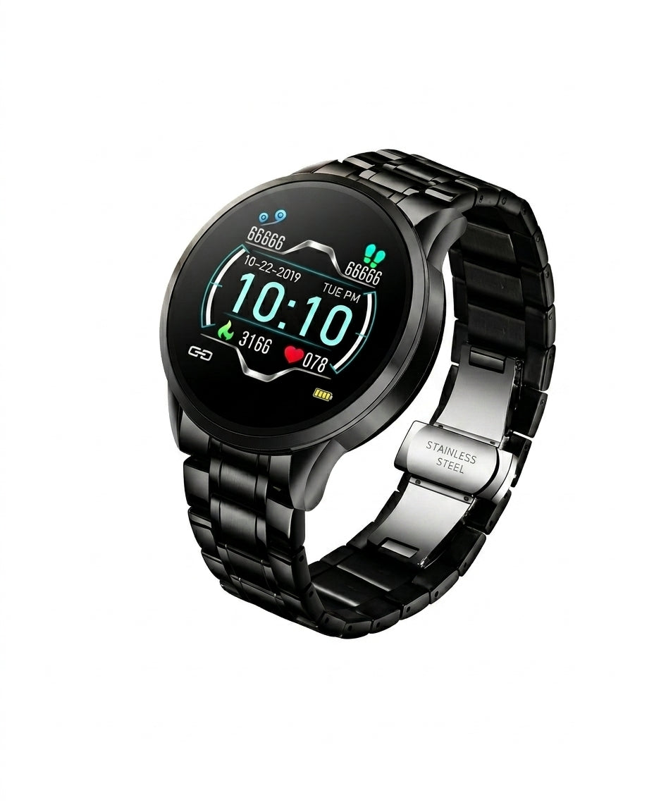 Klassisk Rund Smartklokke – Bluetooth | Apple & Android