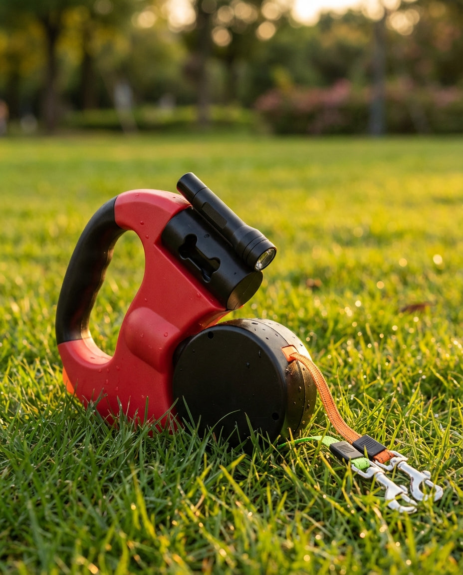 Dobbel hundeline | Uttrekkbar dobbel hundeline for to hunder