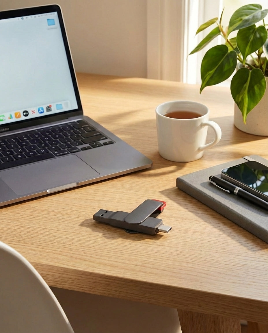VaultDrive SwiftVault | USB-minnepinne — USB-C & USB-A