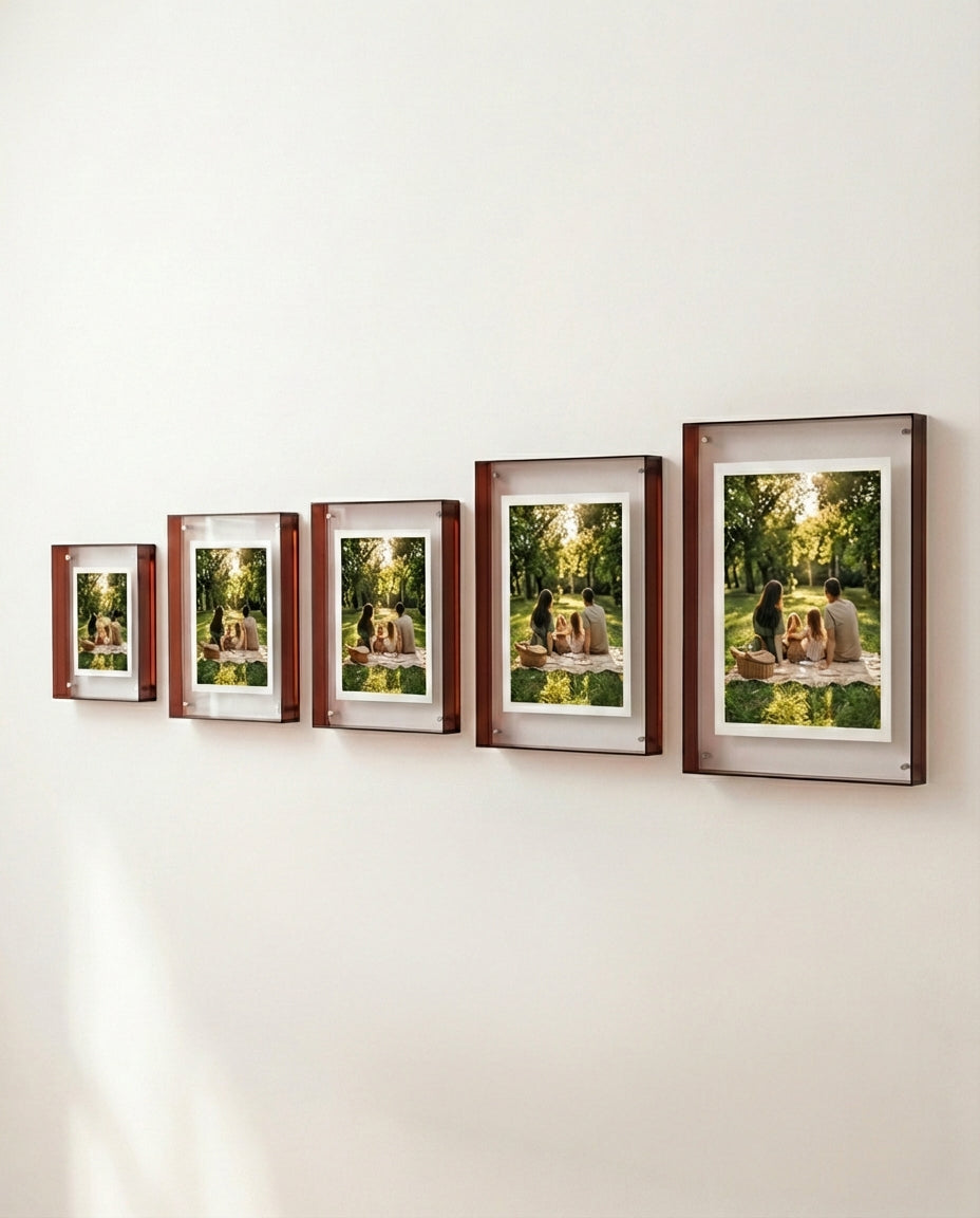Farget akryl fotoramme | Moderne minimalistisk design
