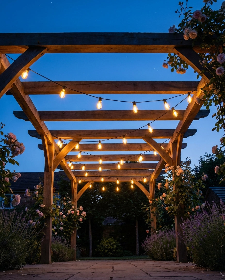 Utendørs LED-lyslenke – Værbestandig hage og terrasse