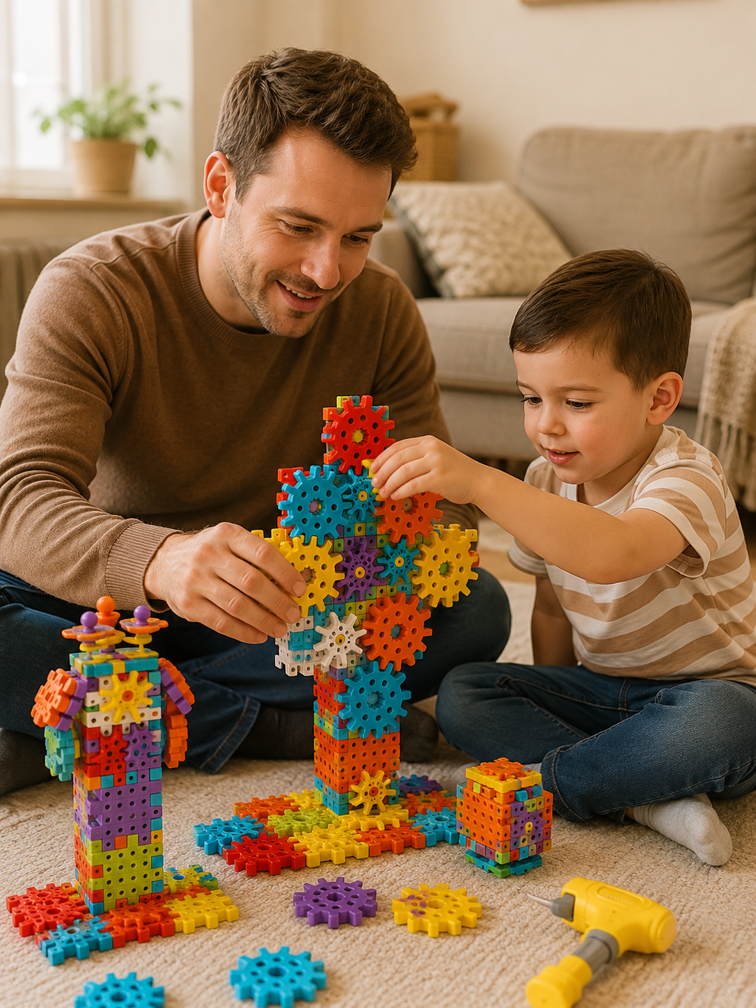 Gearo | Montessori 3D-tannhjul og puslespillbyggesett