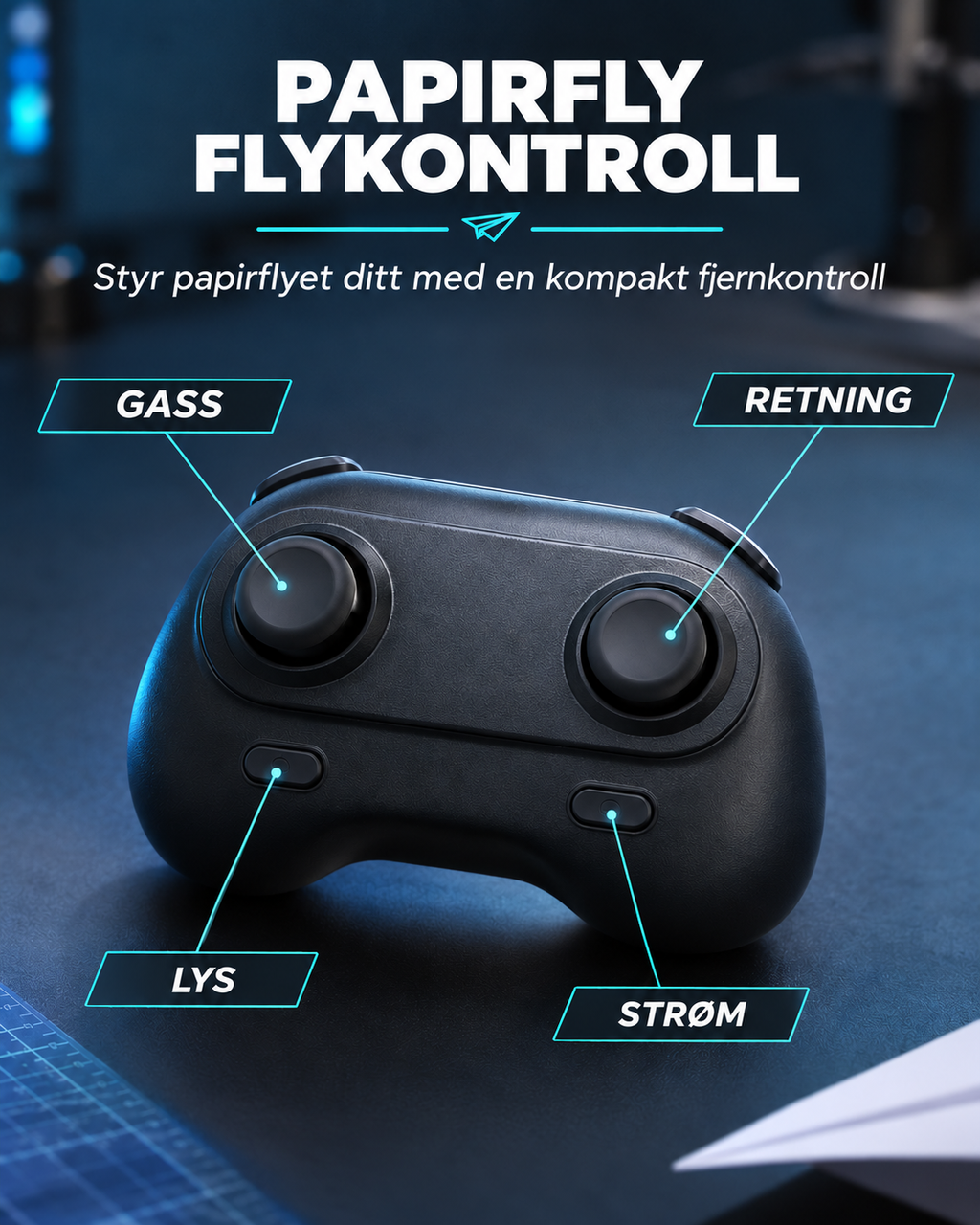 AeroFold dobbeltpropellsett for papirfly