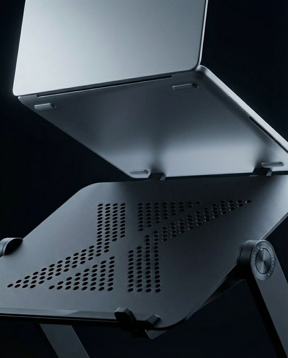Justerbar laptop-stativ med musematte | OmniDesk Pro