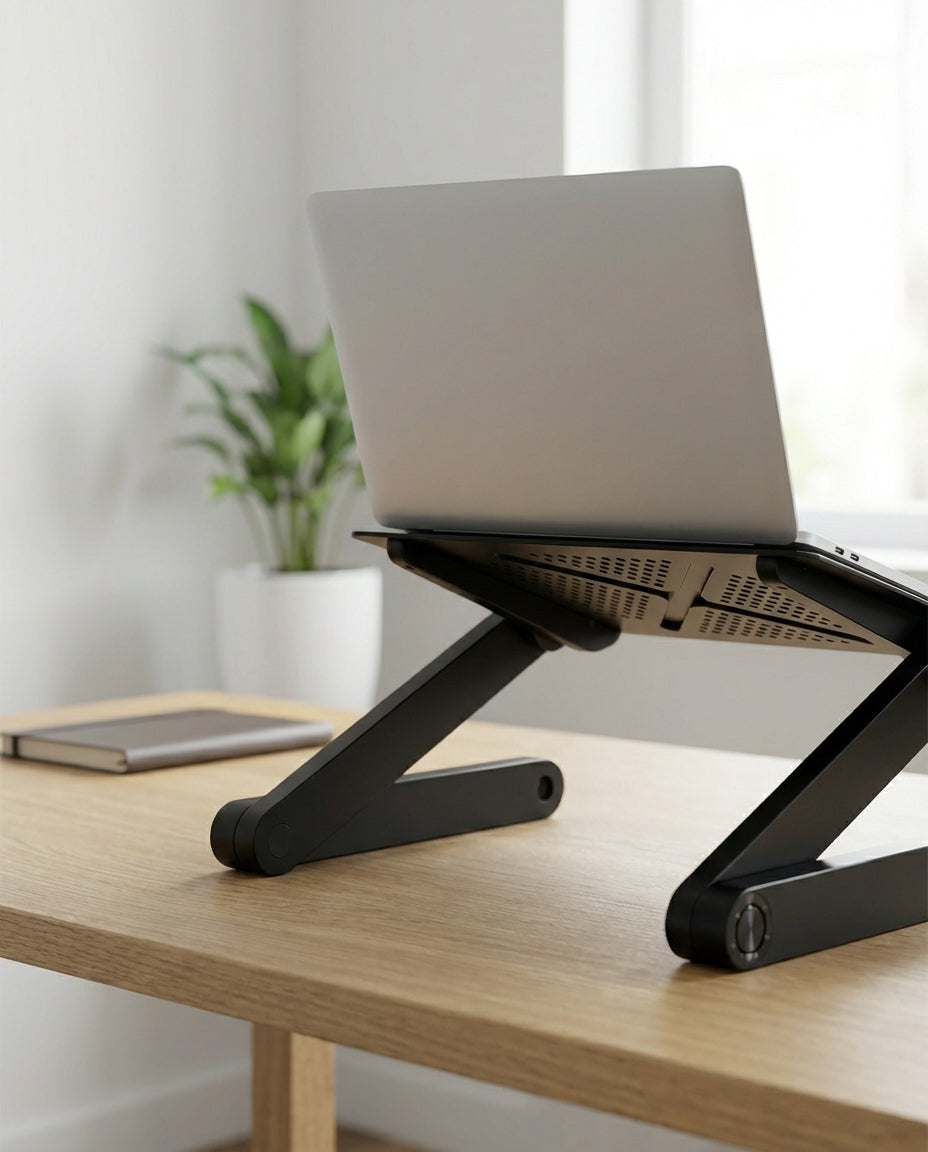Justerbar laptop-stativ med musematte | OmniDesk Pro