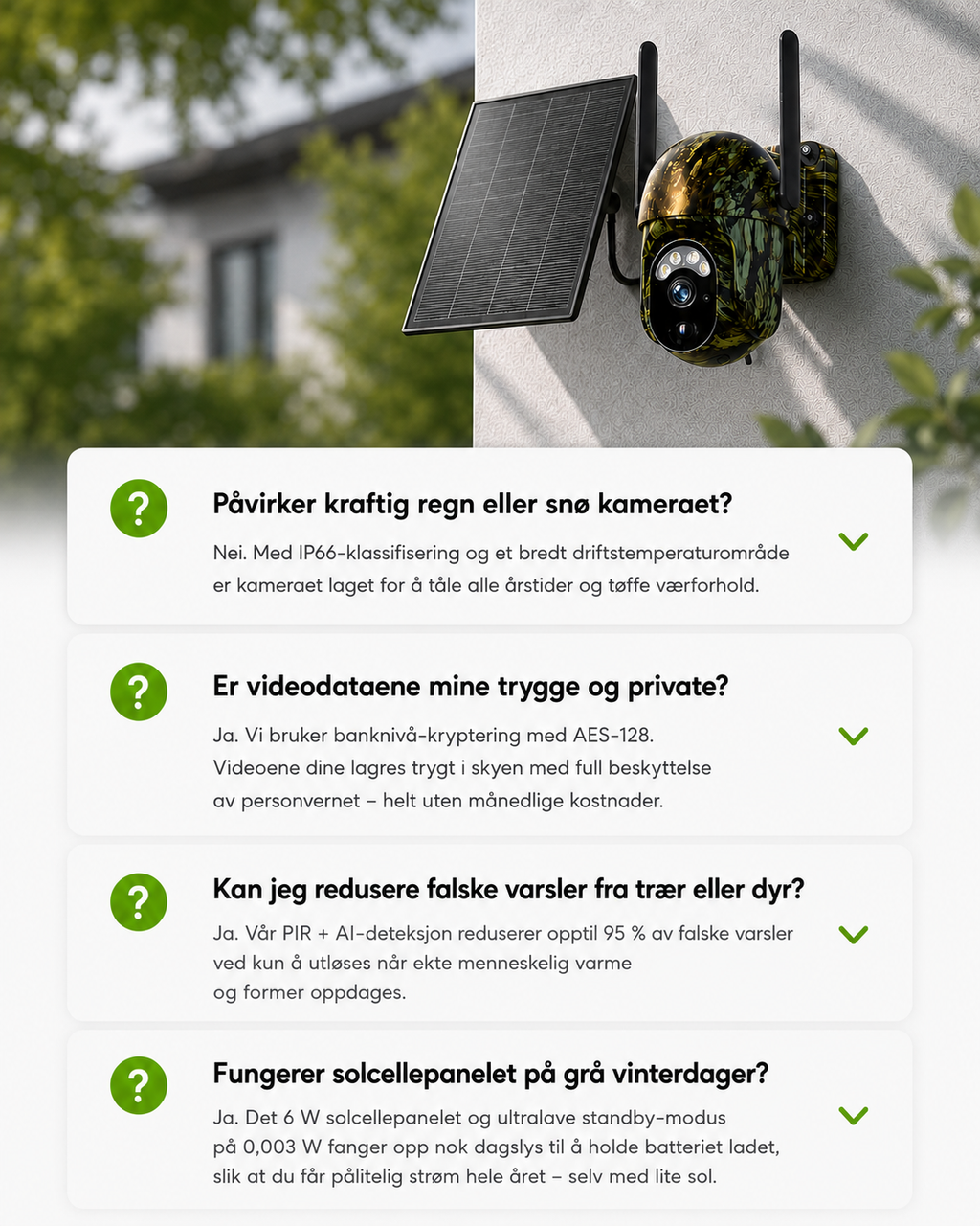 SolarWatch 360 Camo - Soldrevet trådløst overvåkningskamera