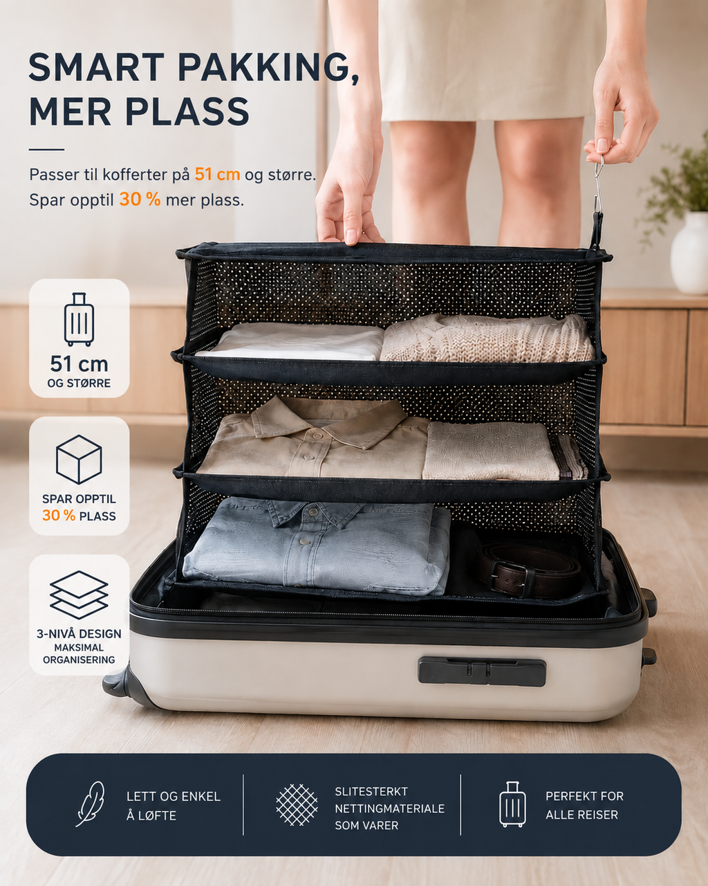 FoldAway Reisehylleorganisator