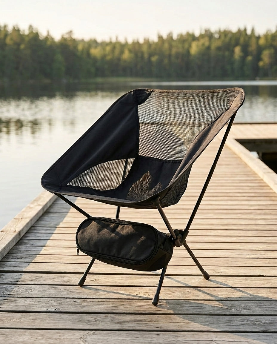 Sammenleggbar campingstol | Lett ryggsekk-stol til strand
