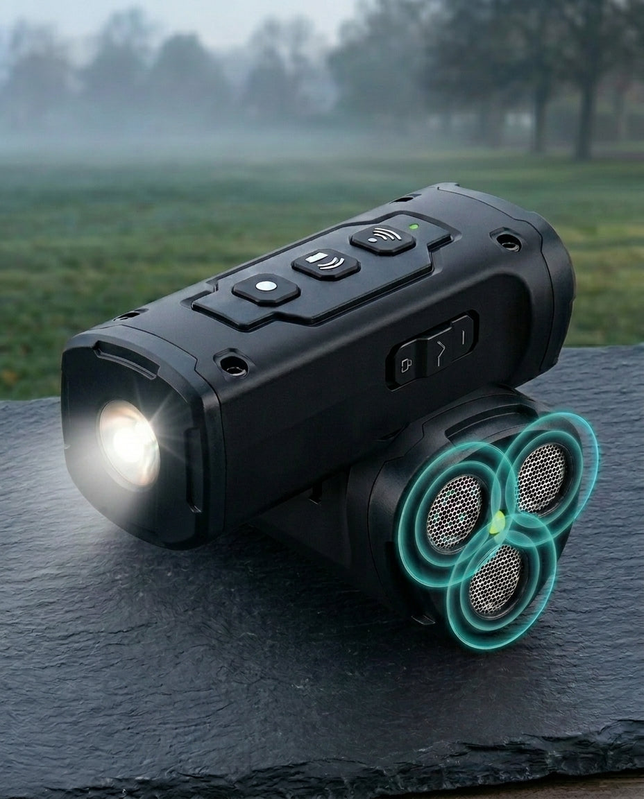 Ultralyd bjeffestopper – oppladbar med LED-lommelykt