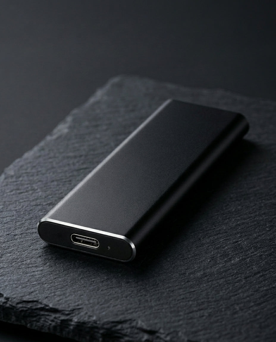 4TB Bærbar SSD | SlimVault USB-C Ekstern Harddisk