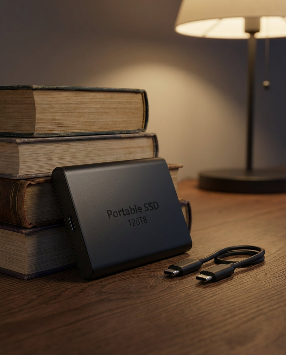 Bærbar SSD 128TB | Ultraraskt USB-C eksternt drev