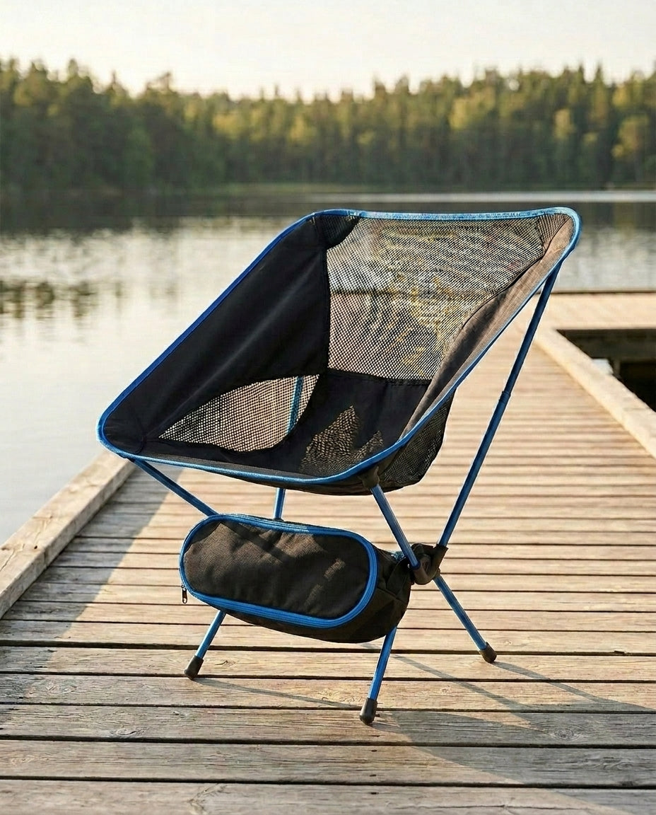 Sammenleggbar campingstol | Lett ryggsekk-stol til strand