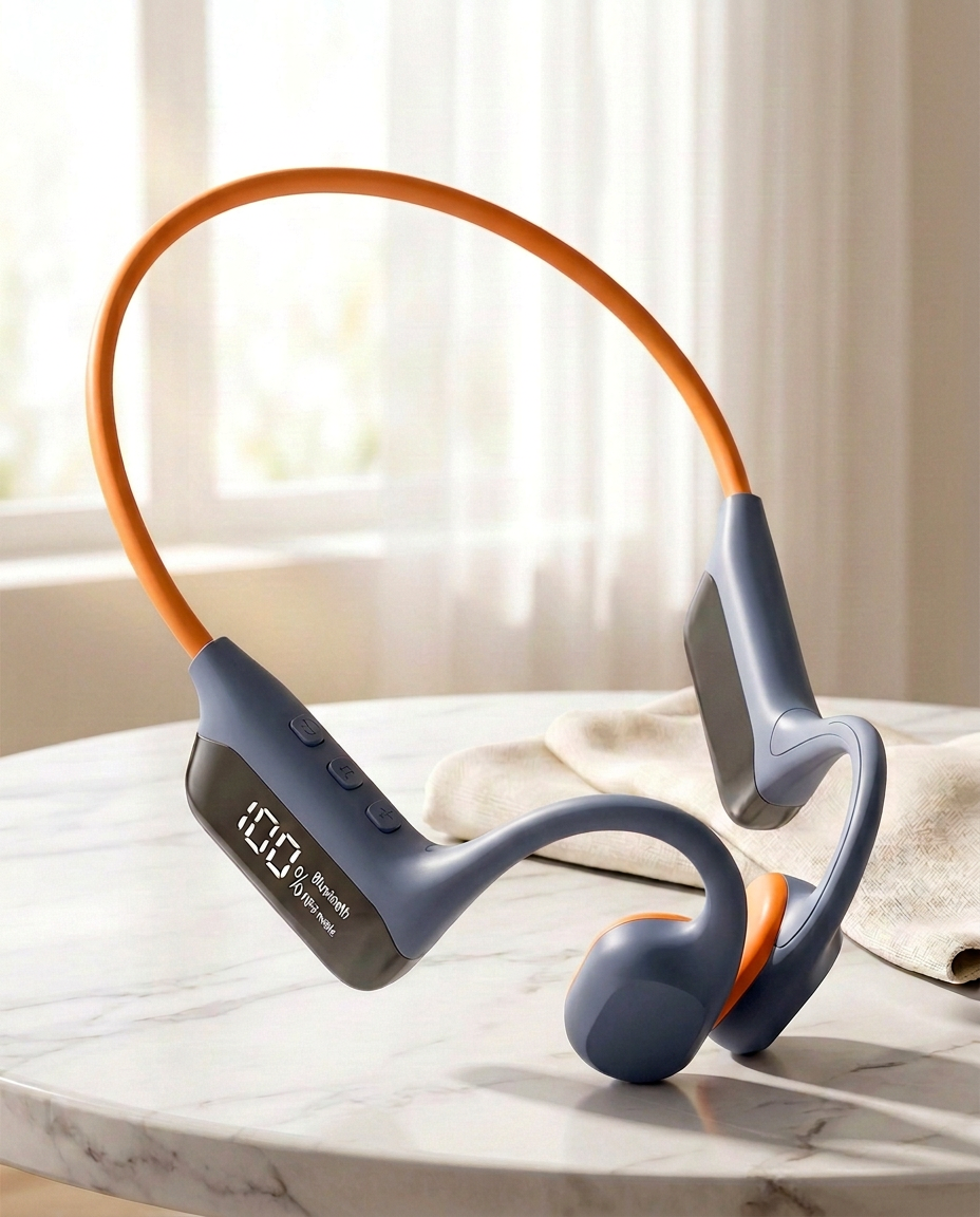 Vanntette svømmehodetelefoner | 32GB MP3 Bluetooth IPX8