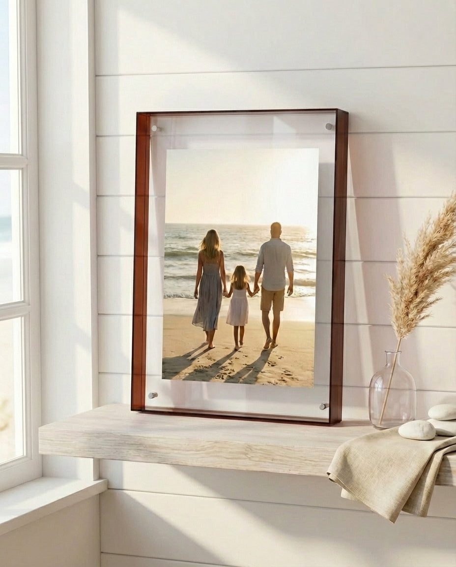 Farget akryl fotoramme | Moderne minimalistisk design