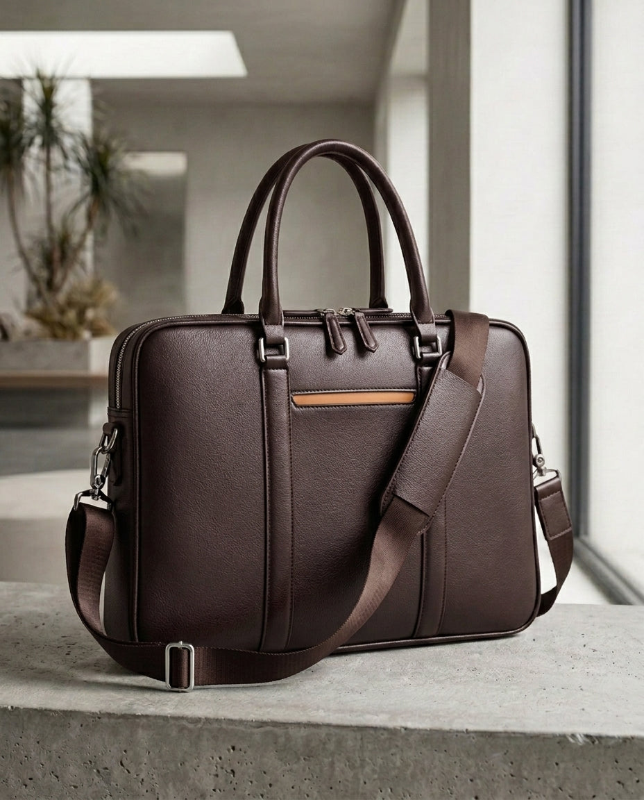 Skinnveske for laptop crossbody | Meridian Tote