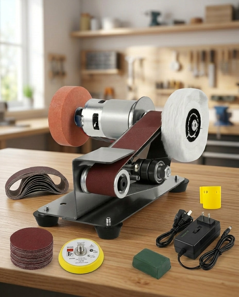 Precision Bench Trio — 3-i-1 slipe- og poleringsmaskin