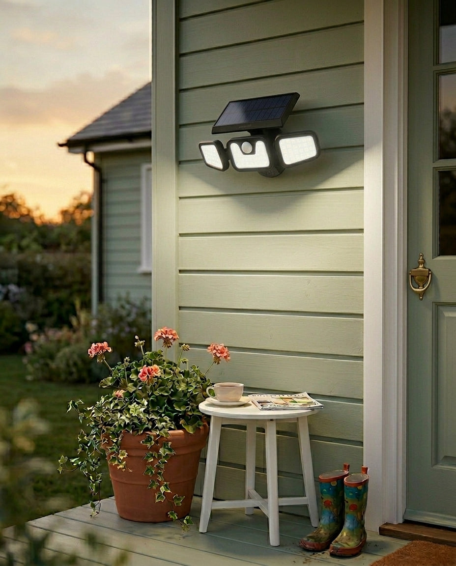 SentryBeam solcelledrevet sikkerhetslampe