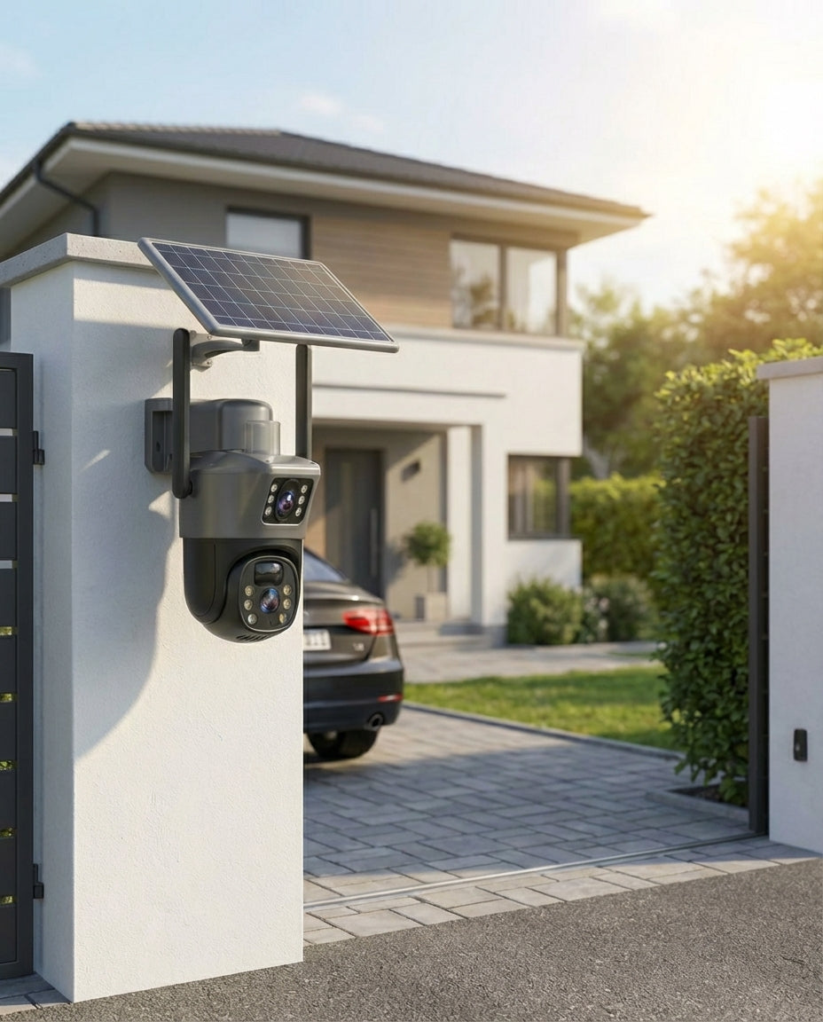 Tradlos 4K Sikkerhetskamera med Solpanel | SolarVision Pro