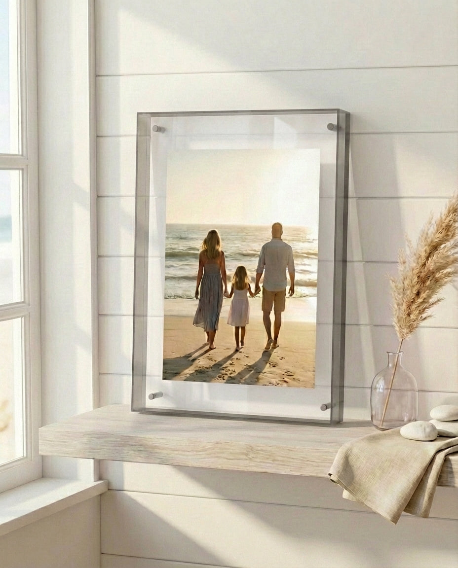 Farget akryl fotoramme | Moderne minimalistisk design