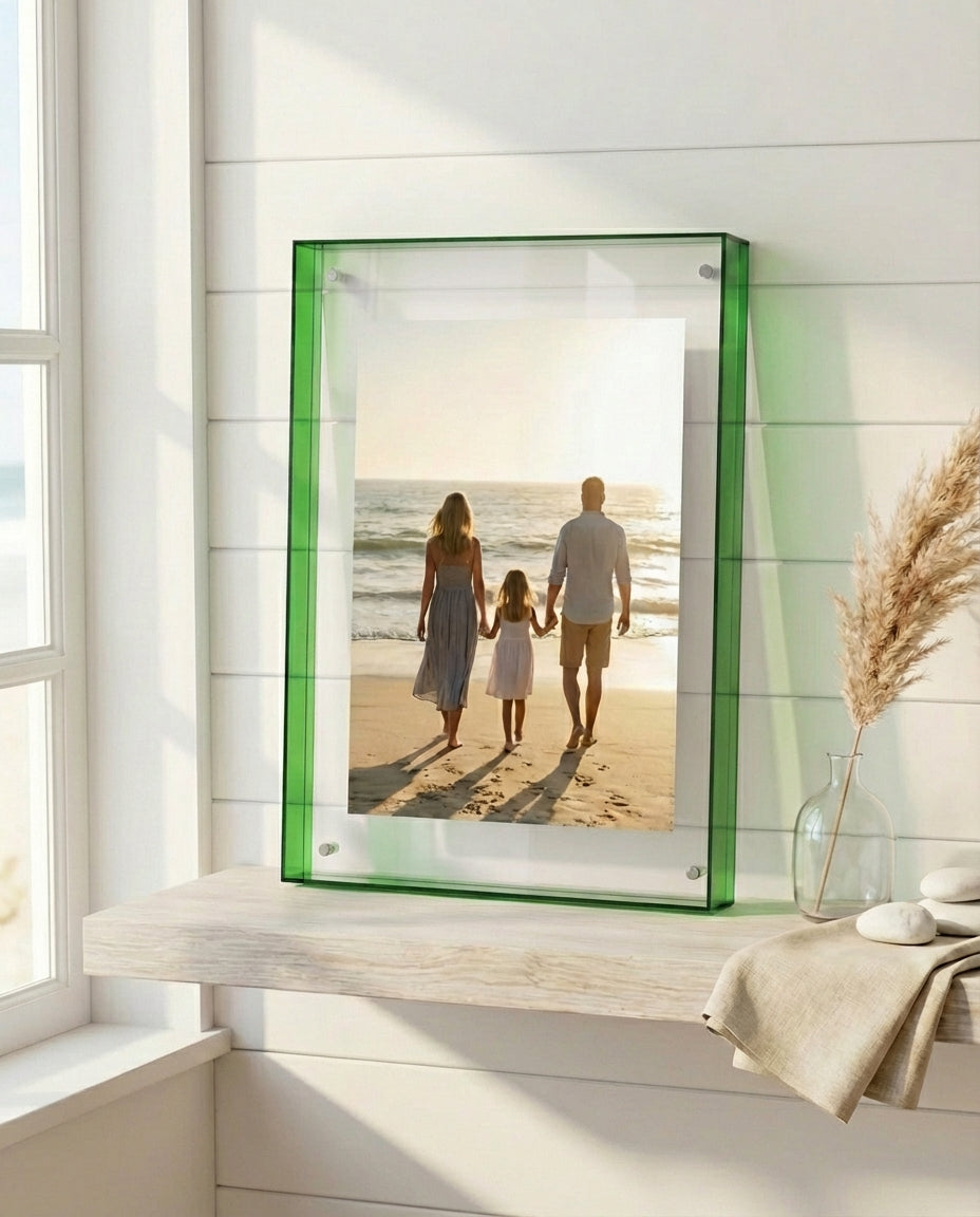 Farget akryl fotoramme | Moderne minimalistisk design