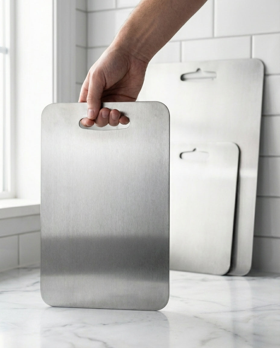 Titanstål skjærebrett | Ingen BPA eller mikroplast