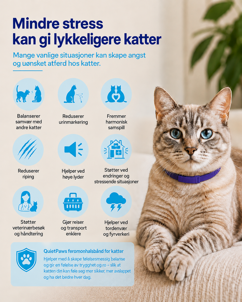 QuietPaws Feromonhalsbånd