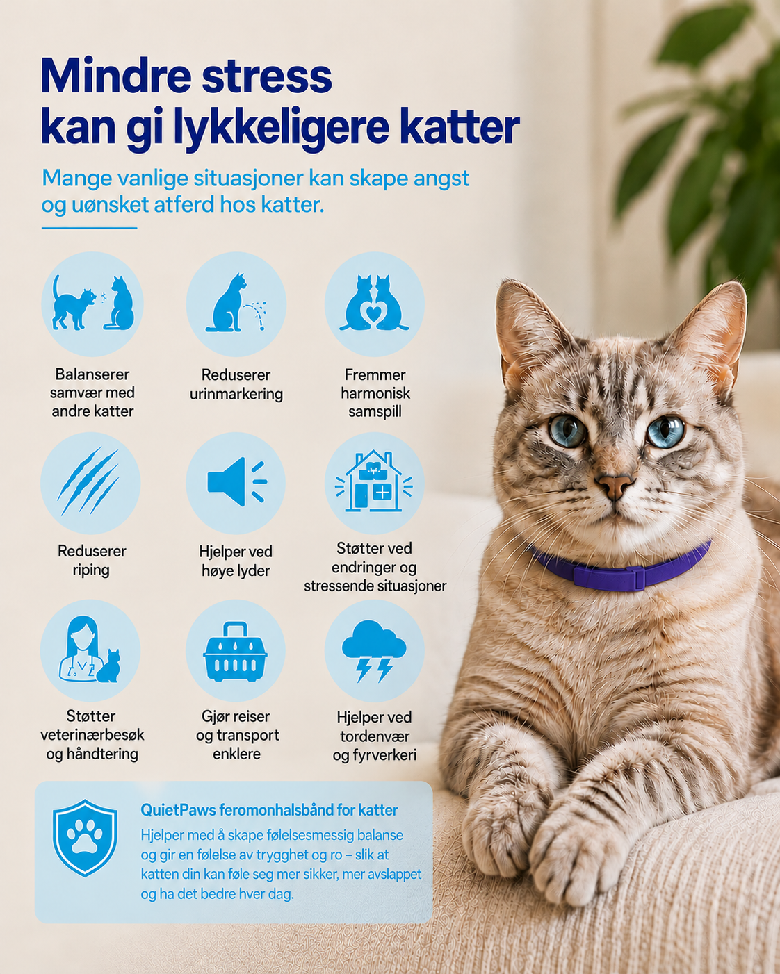QuietPaws Feromonhalsbånd