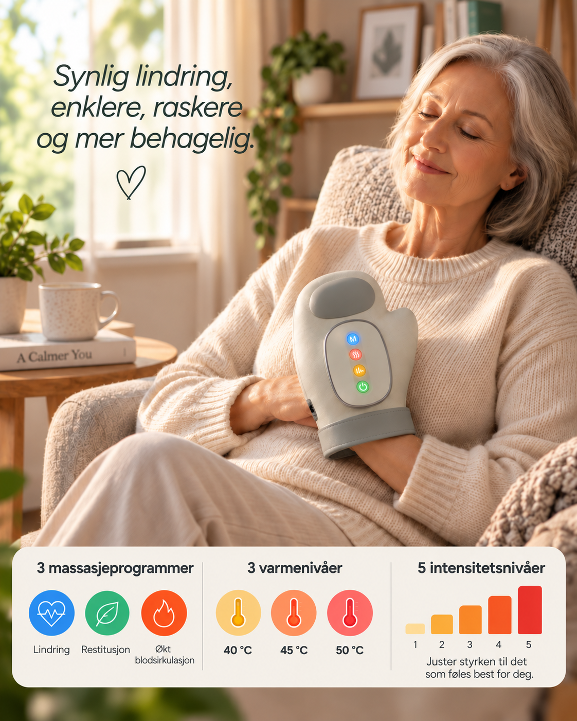 PalmRevive Air & Heat håndmassasjeapparat