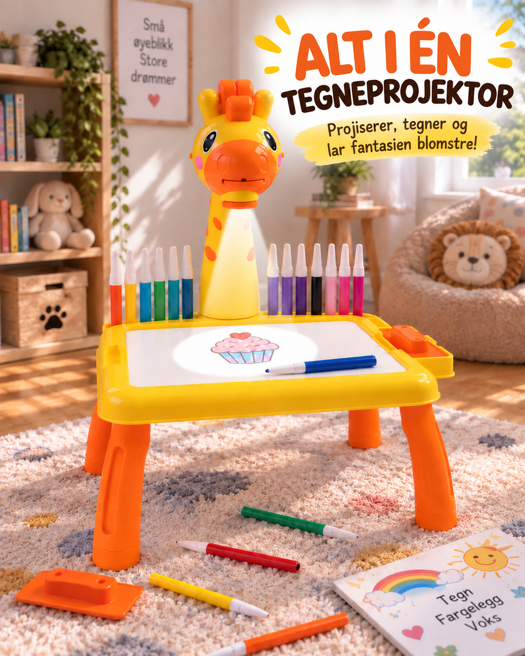 Sunny Sjiraffen – Tegne- Og Kalkerprojektor