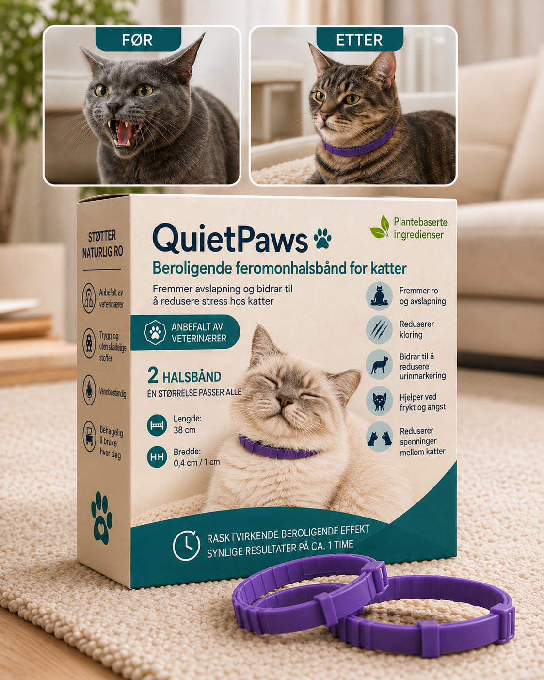 QuietPaws Feromonhalsbånd