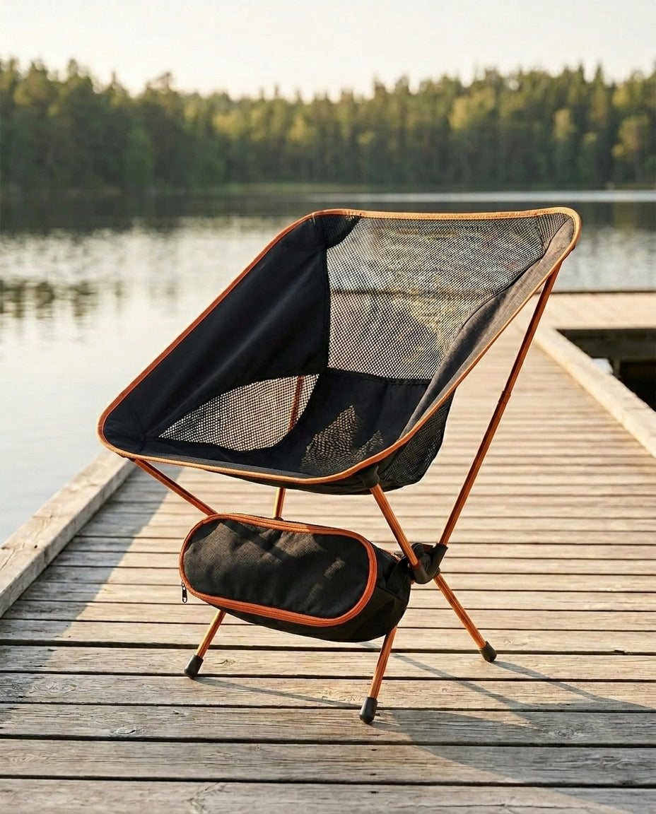Sammenleggbar campingstol | Lett ryggsekk-stol til strand