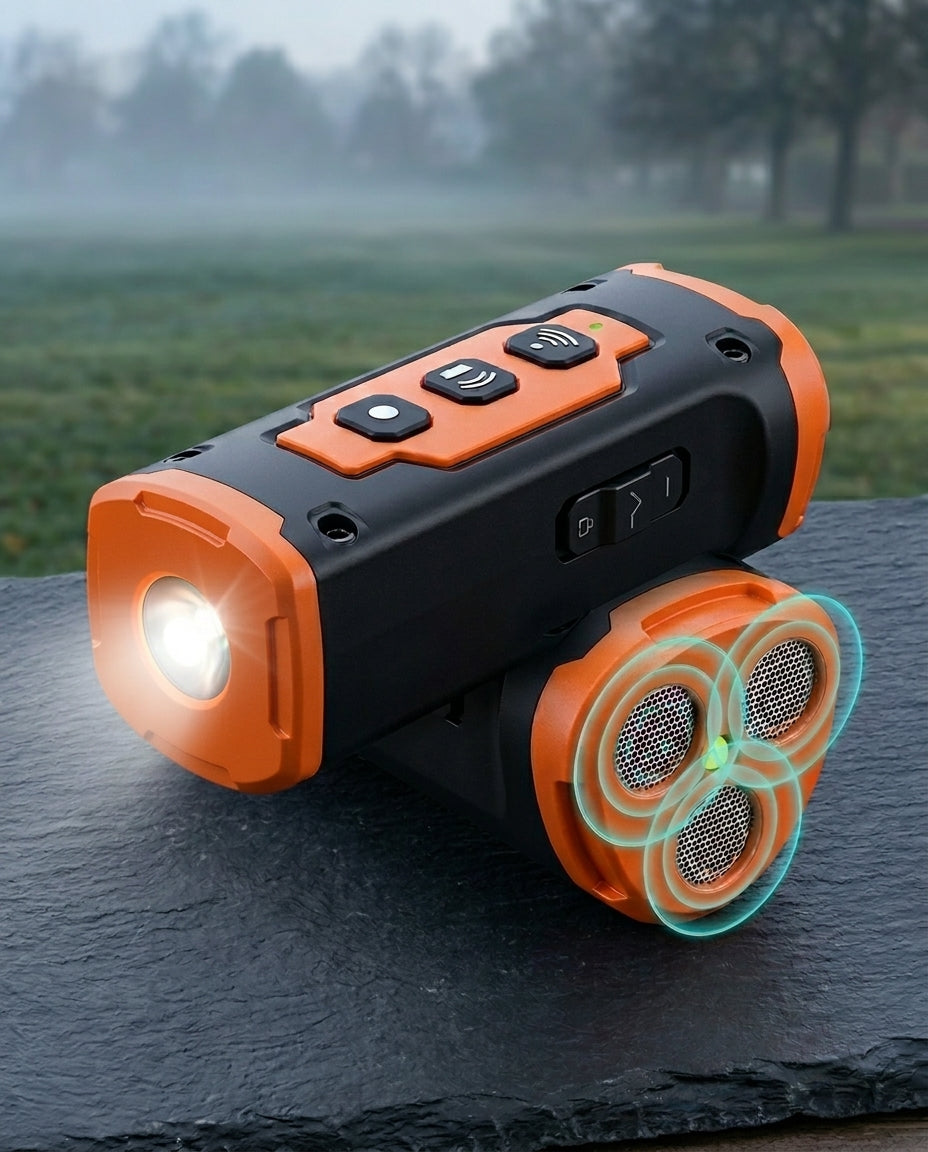 Ultralyd bjeffestopper – oppladbar med LED-lommelykt