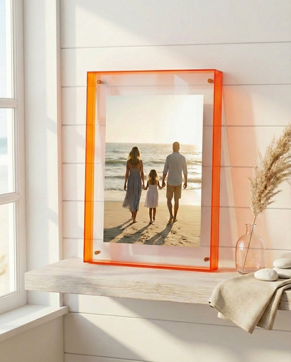 Farget akryl fotoramme | Moderne minimalistisk design