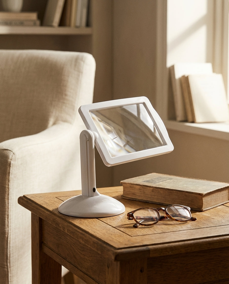 Sidemagnifiserer med LED-lys | ClaraVision stativmagnifiserer